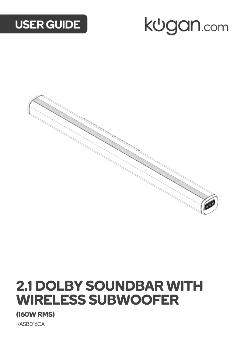 Page 1 of the manual User Manual Kogan KASBD16CA