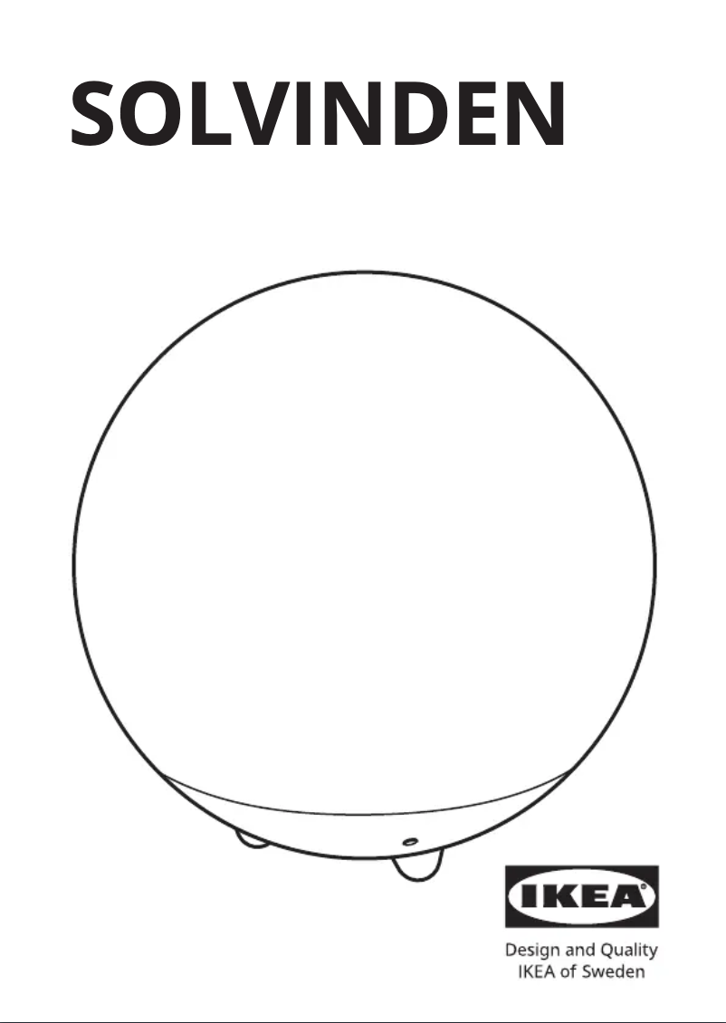 Page 1 de la notice Manuel utilisateur Ikea SOLVINDEN 405.136.92