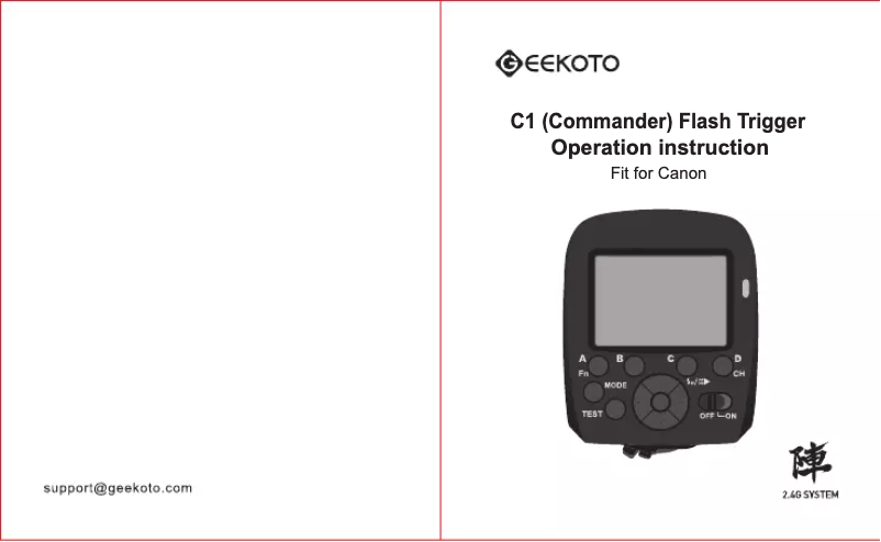 Page n°1 - Manuel utilisateur Geekoto C1