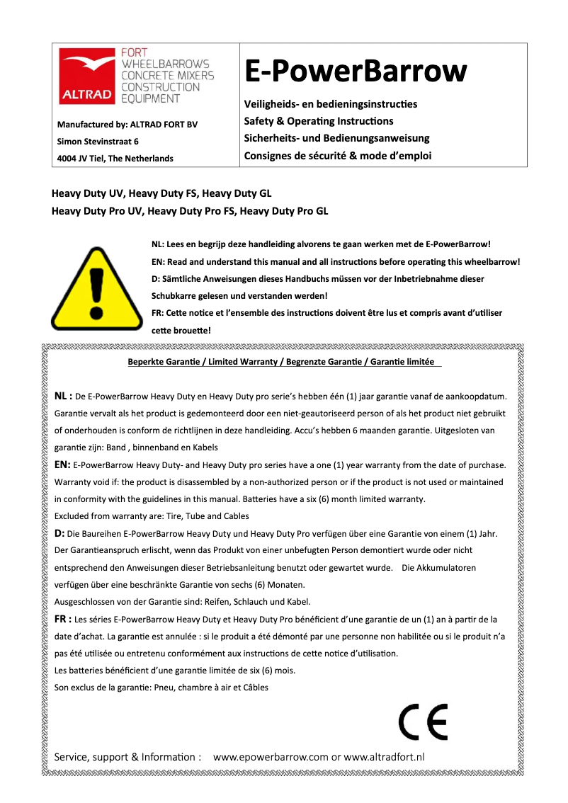 Página 1 del manual Manual de usuario Lescha E-PowerBarrow