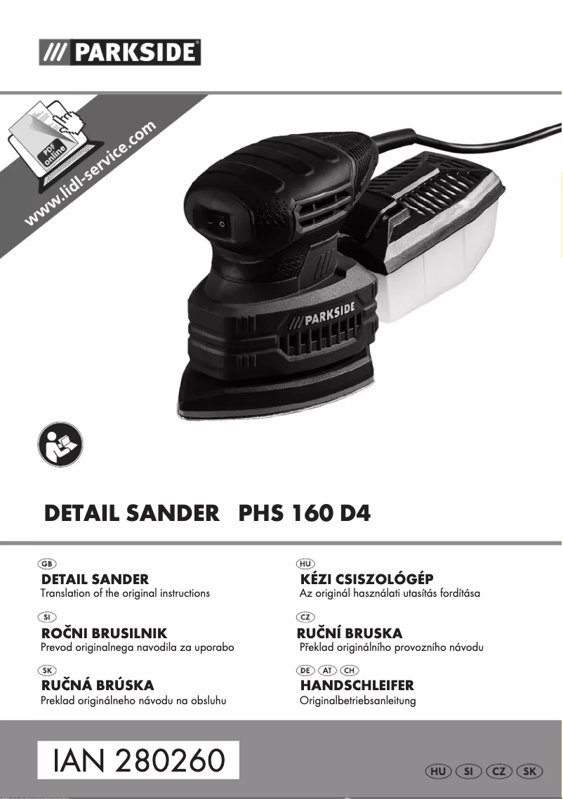 Page 1 de la notice Manuel utilisateur Parkside PHS 160 D4