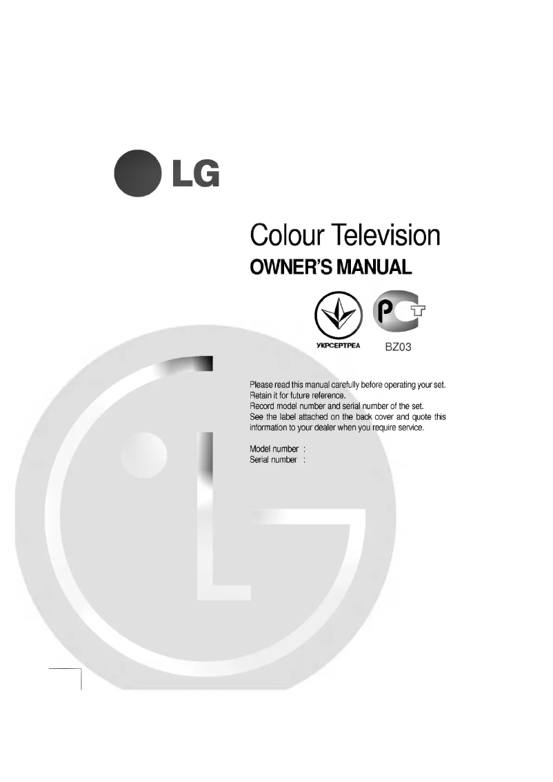 Página 1 del manual Manual de usuario LG RT-21CA50M