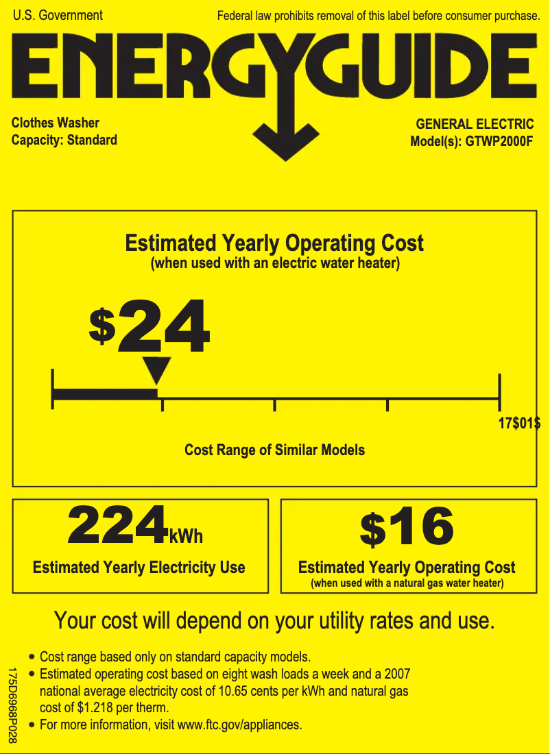 Image de la première page du manuel de l'appareil GTWP2000FWW