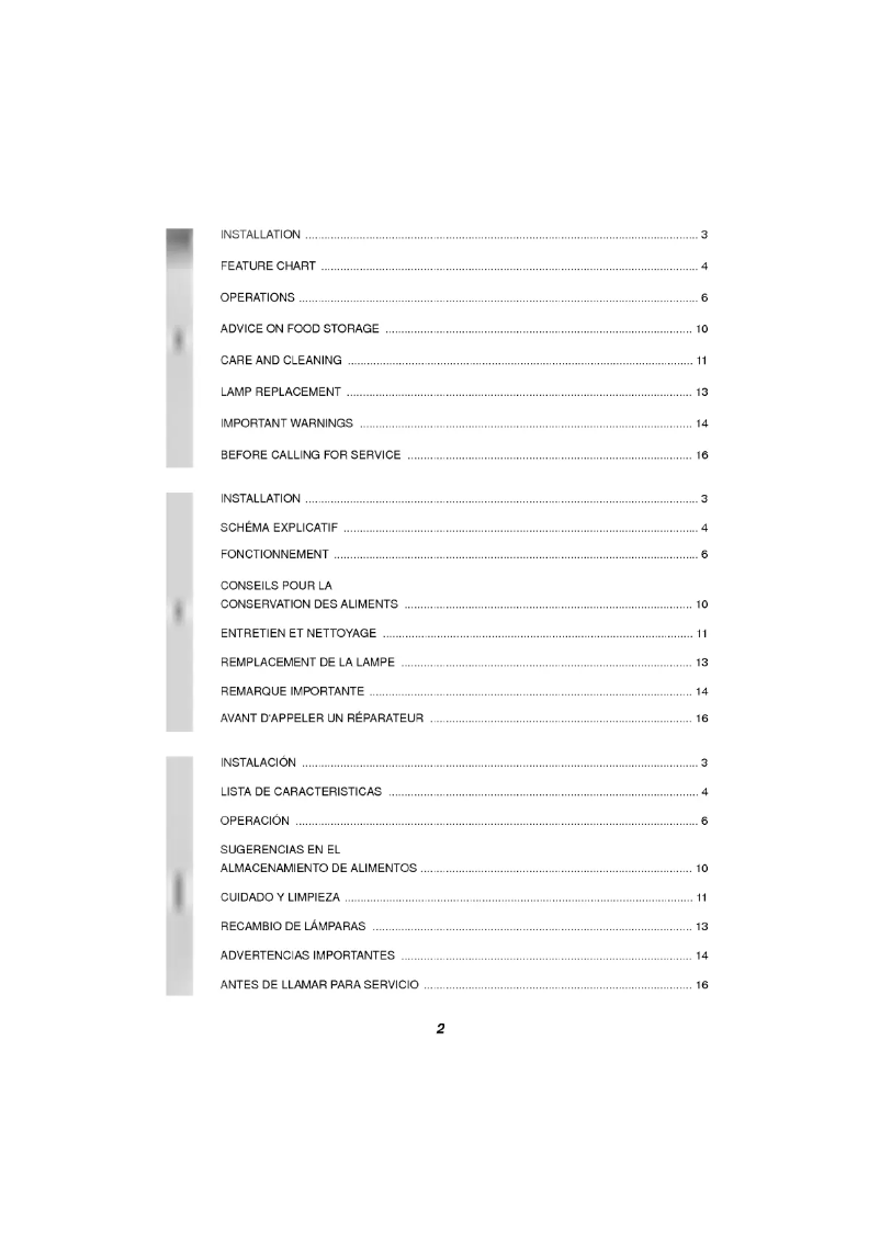 Page n°1 - Manuel utilisateur LG GR-392C