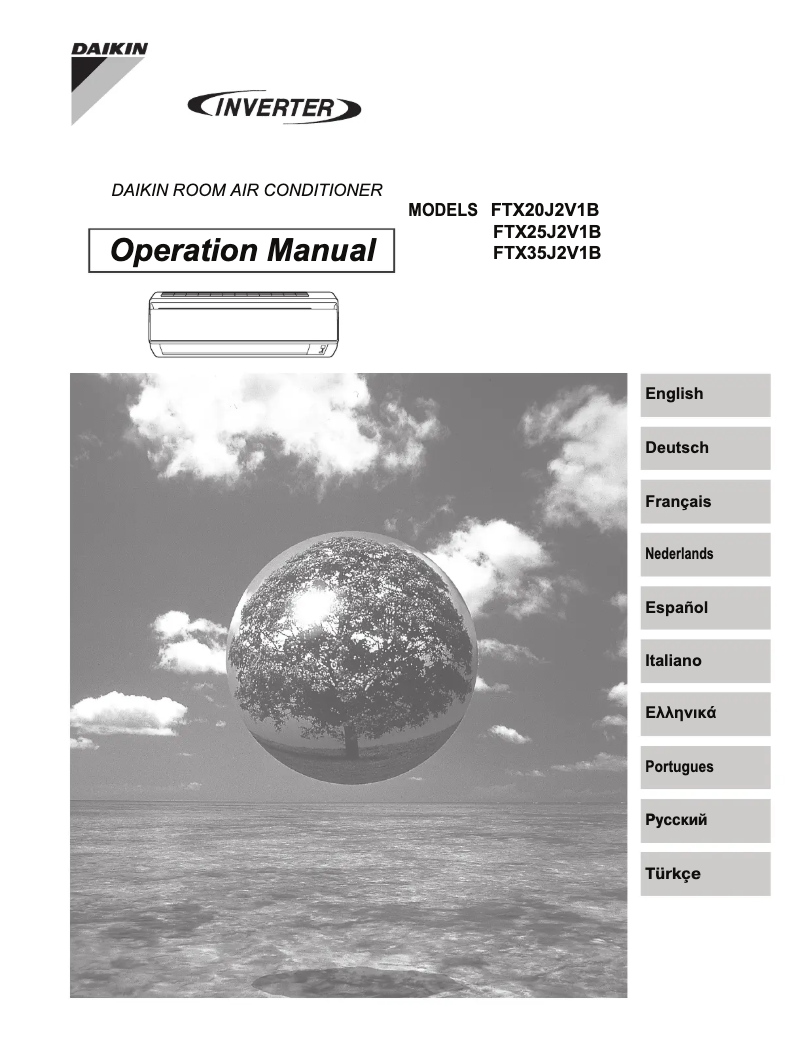 Page 1 de la notice Manuel utilisateur Daikin Inverter FTX25J2V1B