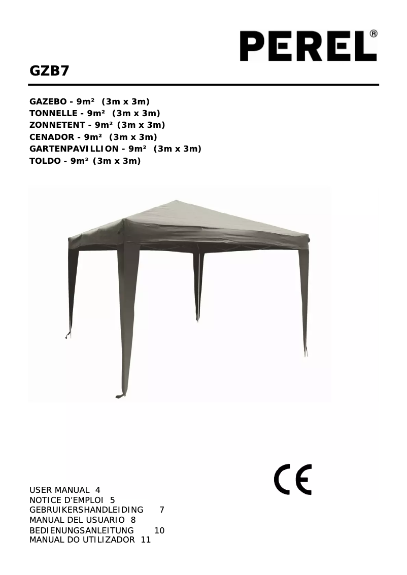 Page n°1 - Manuel utilisateur Perel GZB7