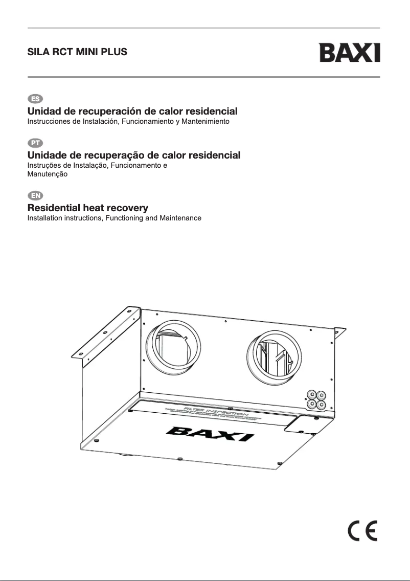 Página 1 del manual Manual de usuario Baxi Sila RCT Mini Plus