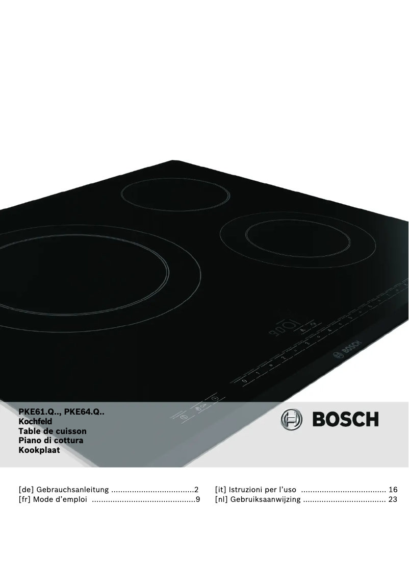 Página 1 del manual Manual de usuario Bosch PKE645Q14E