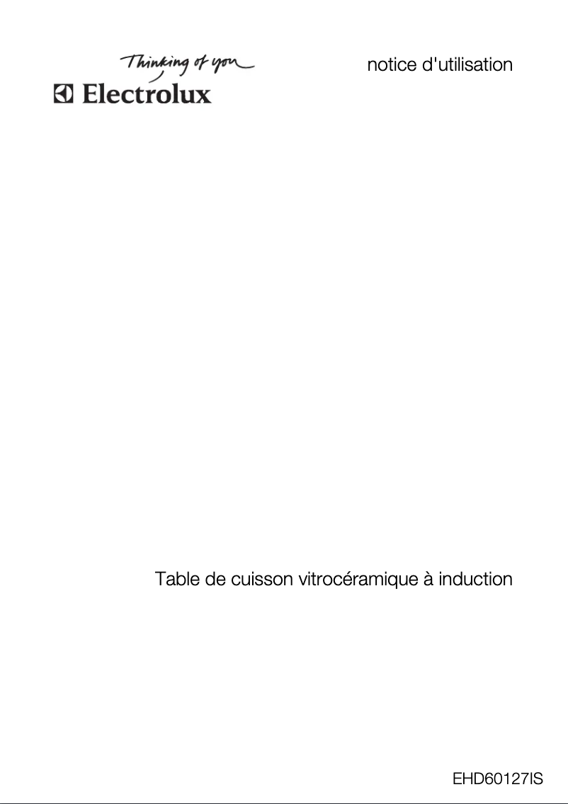 Image de la première page du manuel de l'appareil EHD60127IS