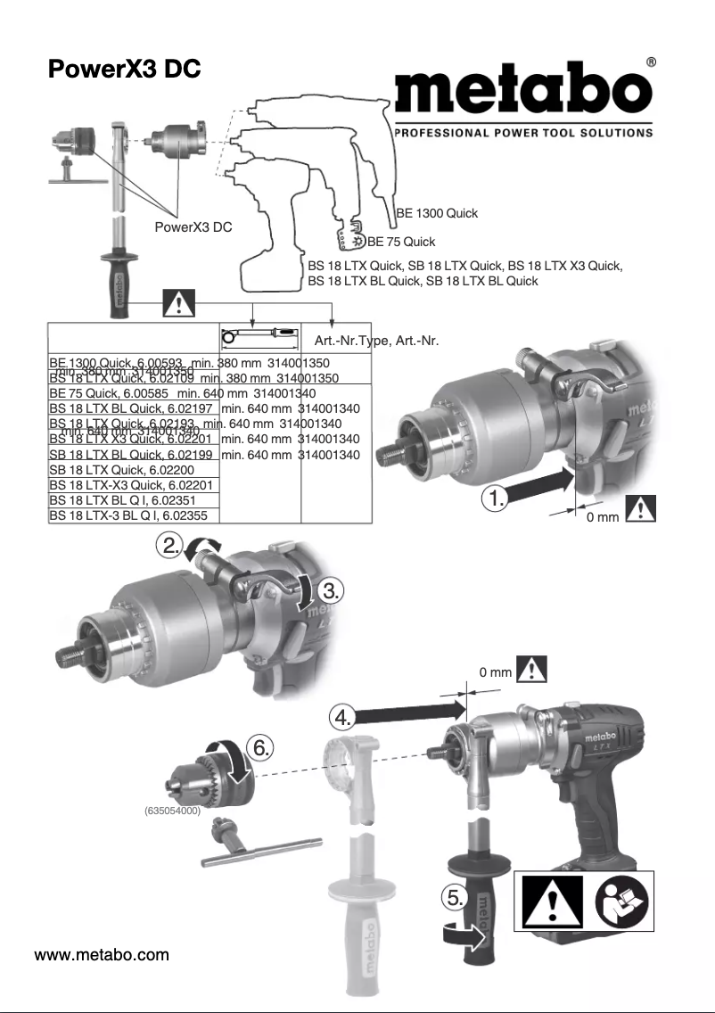 Page 1 de la notice Manuel utilisateur Metabo PowerX3 DC