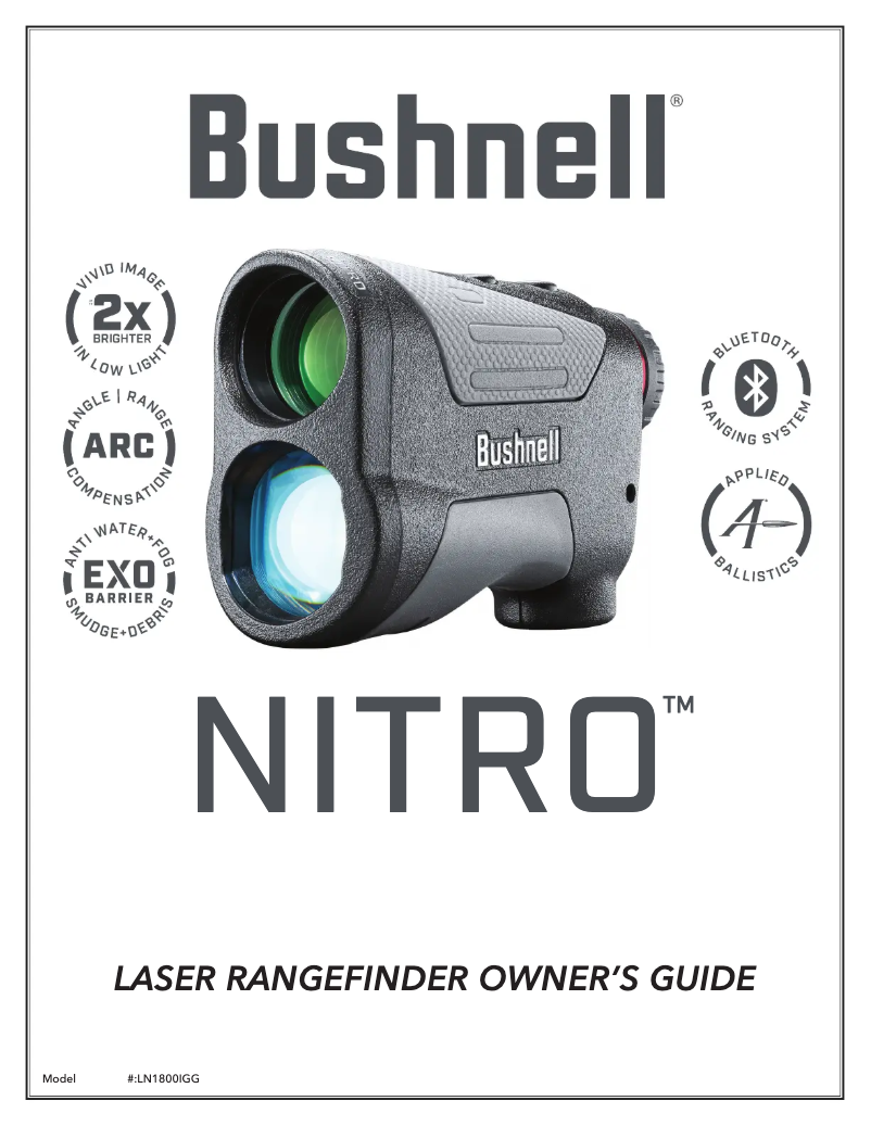 Page 1 of the manual User Manual Bushnell Nitro