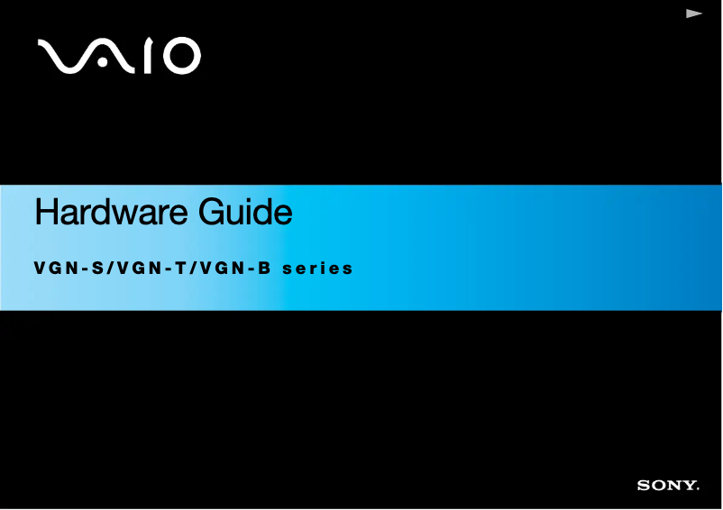 Page n°1 - Manuel utilisateur Sony Vaio VGN-S2XRP