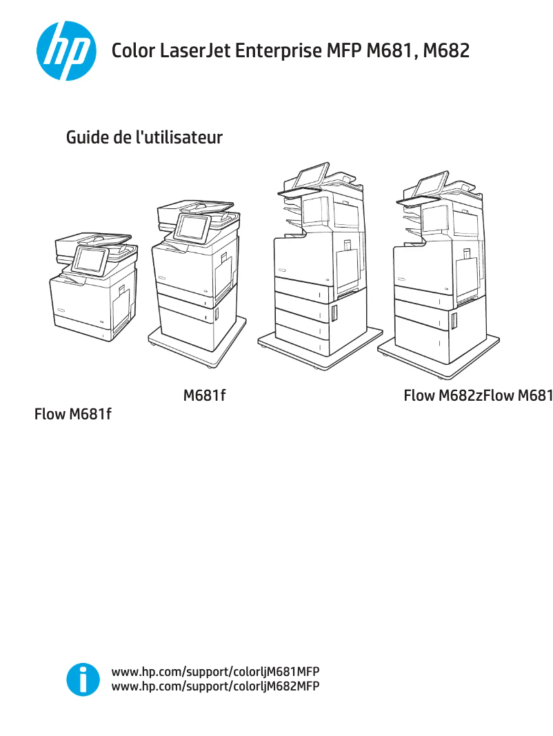 Page 1 de la notice Manuel utilisateur HP Color LaserJet Enterprise MFP M681