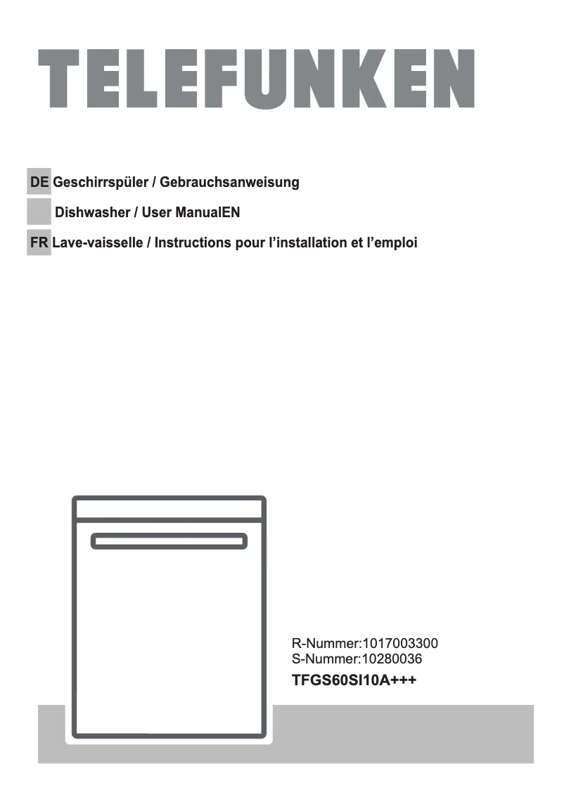 Page 1 de la notice Manuel utilisateur Telefunken TFGS60SI10A++