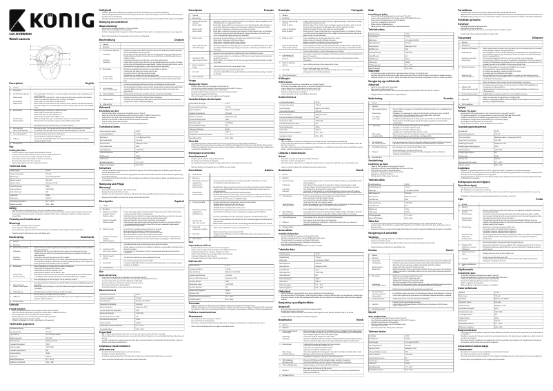Page n°1 - Manuel utilisateur Konig SAS-DVRWW20