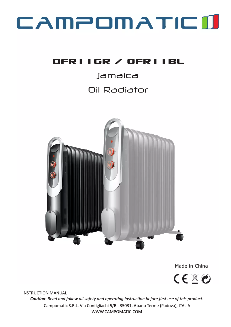 Image de la première page du manuel de l'appareil OFR11BL