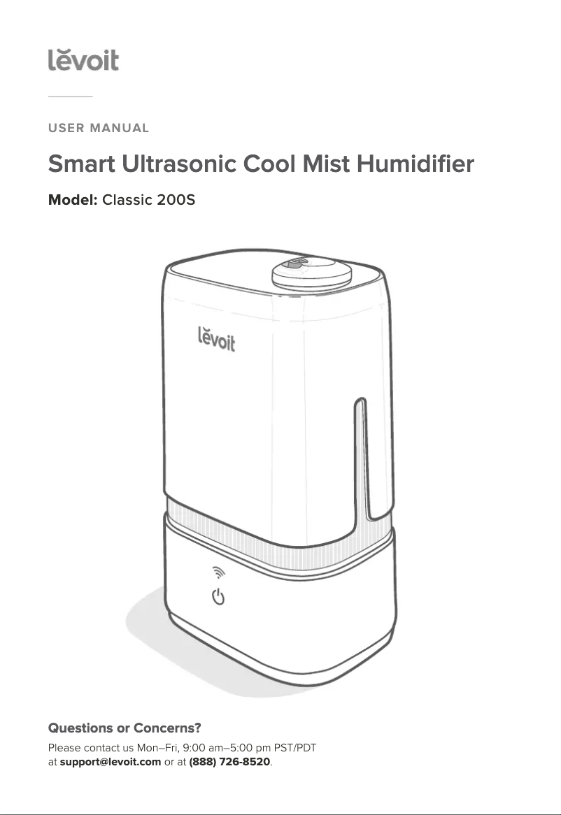 Page n°1 - Manuel utilisateur Levoit Classic 200S