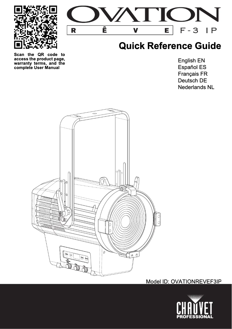 Page n°1 - Manuel utilisateur Chauvet Ovation Rêve F-3 IP