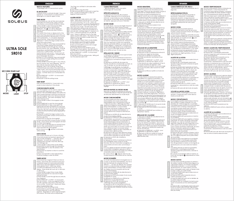 Página 1 del manual Manual de usuario Soleus Tigress SR011