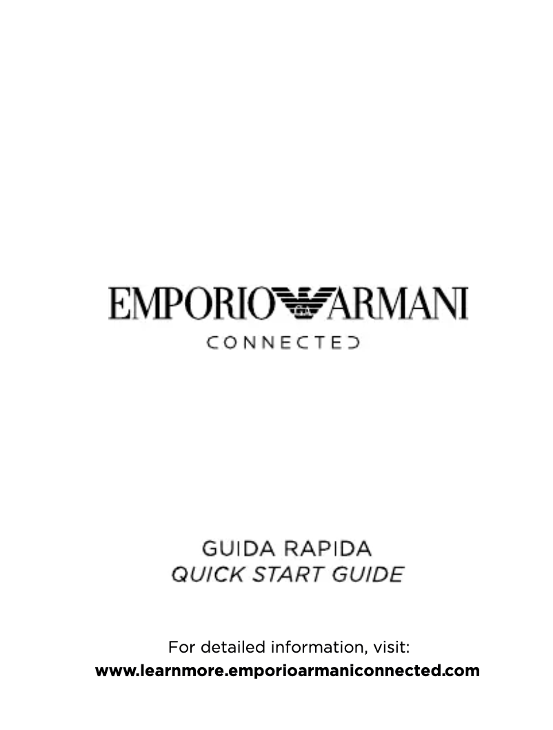 Page n°1 - Manuel utilisateur Emporio Armani ART3029