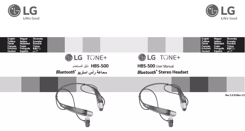 Page 1 de la notice Manuel utilisateur LG Tone+