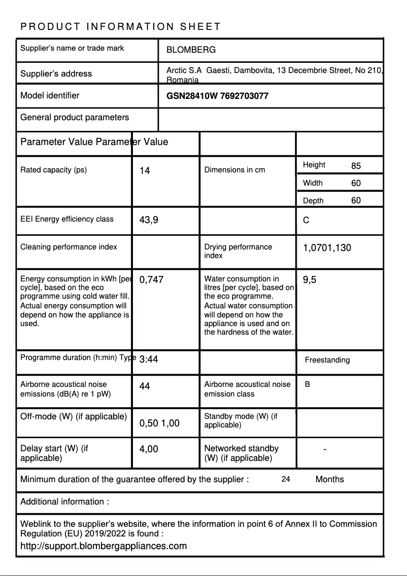 Image de la première page du manuel de l'appareil GSN28410W