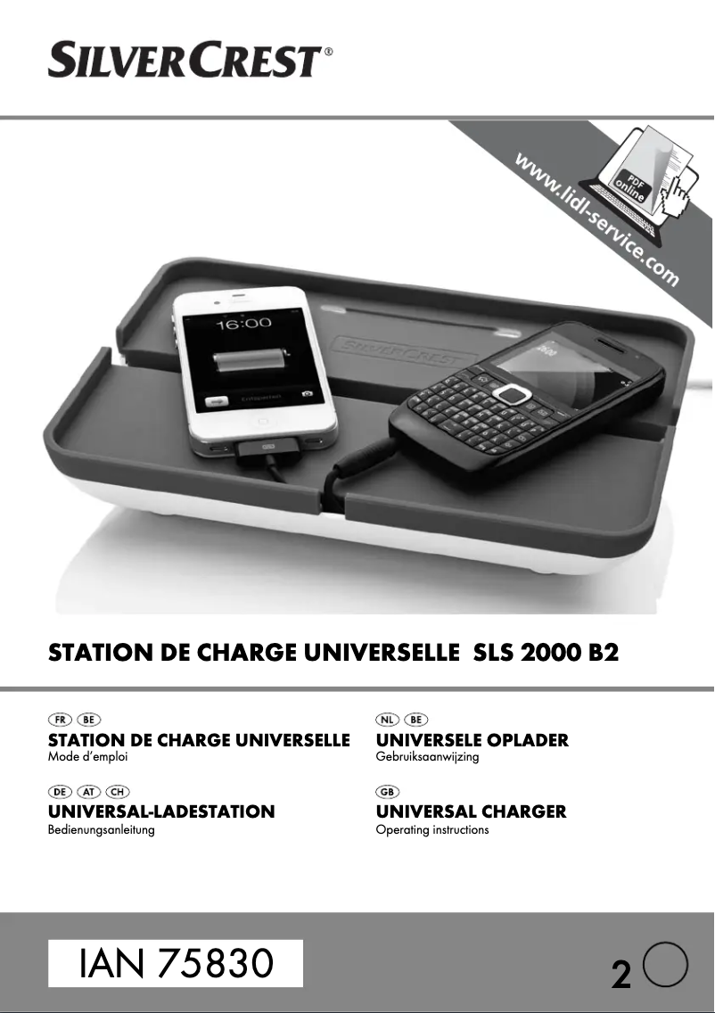 Page n°1 - Manuel utilisateur SilverCrest SLS 2000 B2