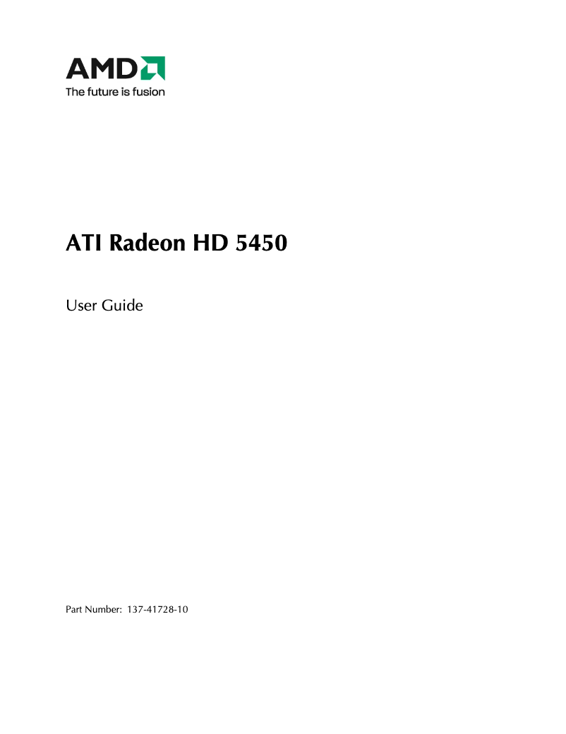 Página 1 del manual Manual de usuario HIS ATI Radeon 5450 Silence