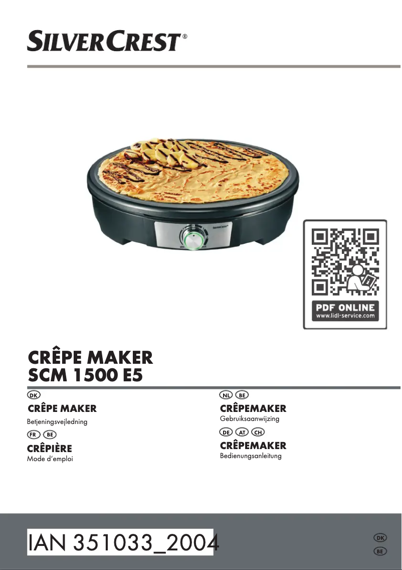 Page n°1 - Manuel utilisateur SilverCrest SCM 1500 E4
