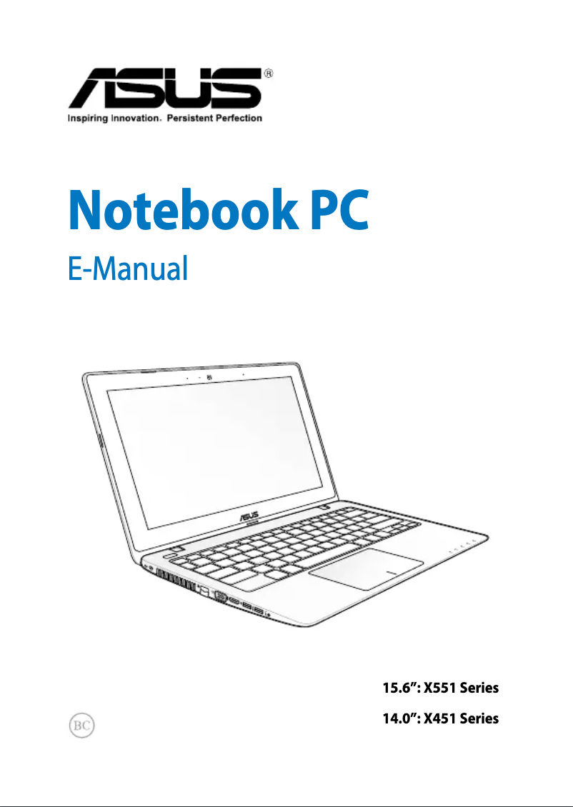 Page n°1 - Manuel utilisateur Asus X551MAV