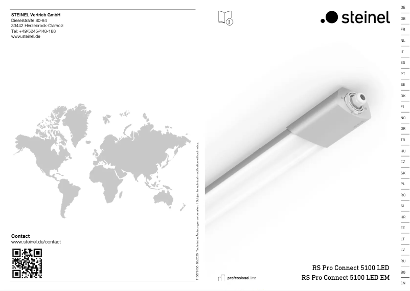 Image de la première page du manuel de l'appareil RS PRO Connect 5100 LED