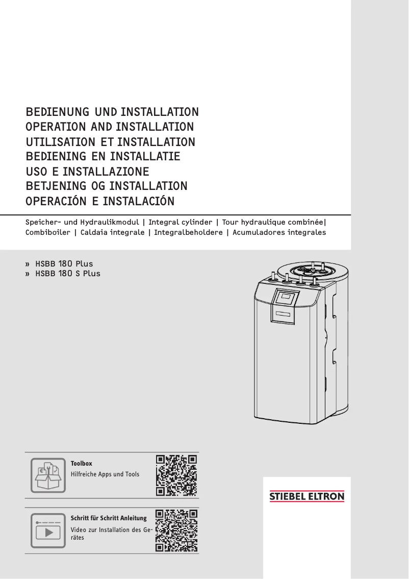 Image de la première page du manuel de l'appareil HSBB 180 Plus