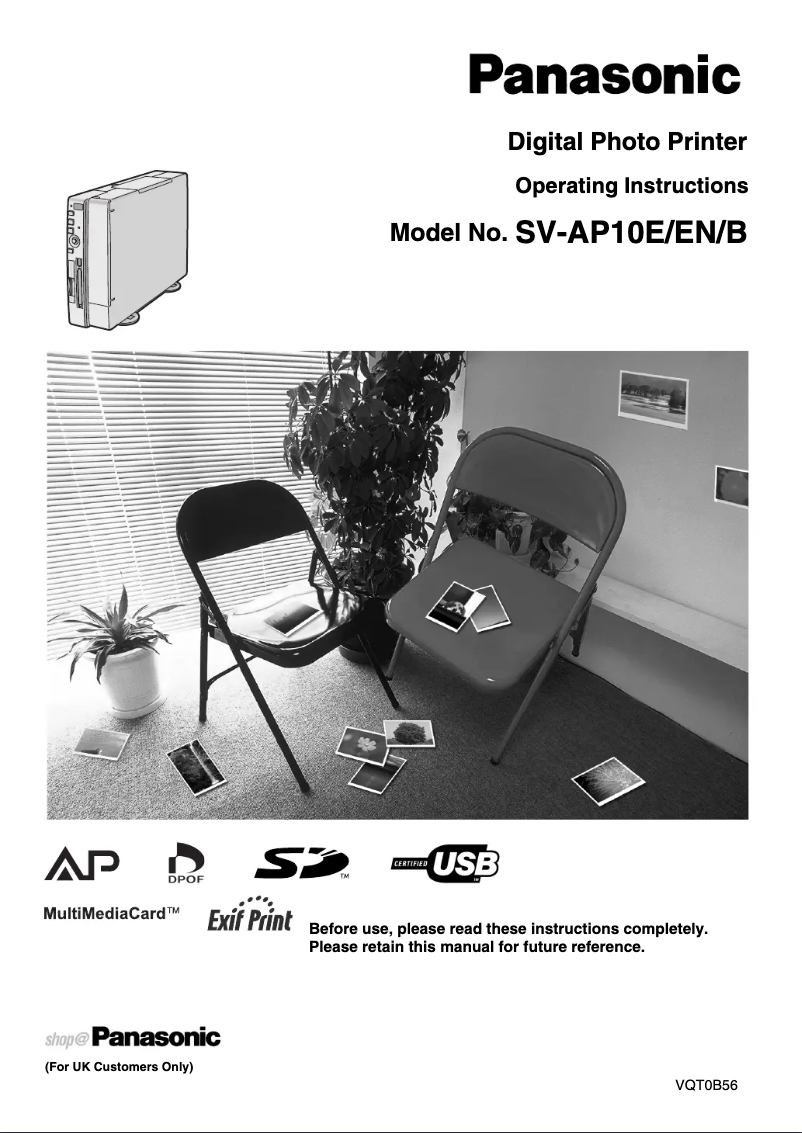 Page n°1 - Manuel utilisateur Panasonic SV-AP10EN