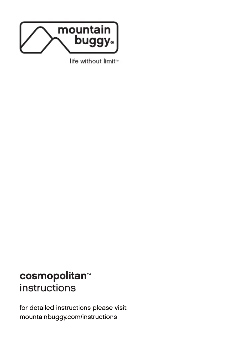 Page 1 de la notice Manuel utilisateur Mountain Buggy Cosmopolitan