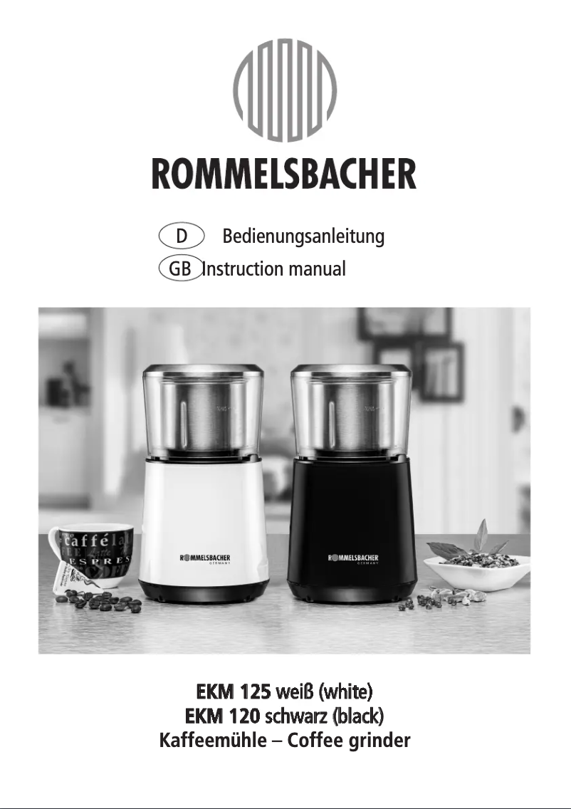 Page 1 de la notice Manuel utilisateur Rommelsbacher EKM 120