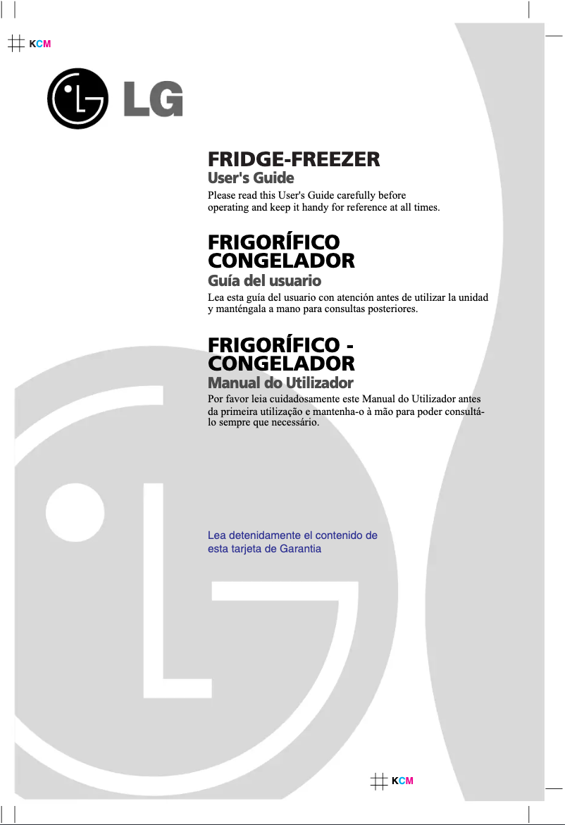 Page 1 de la notice Manuel utilisateur LG GR-Q459BVZA