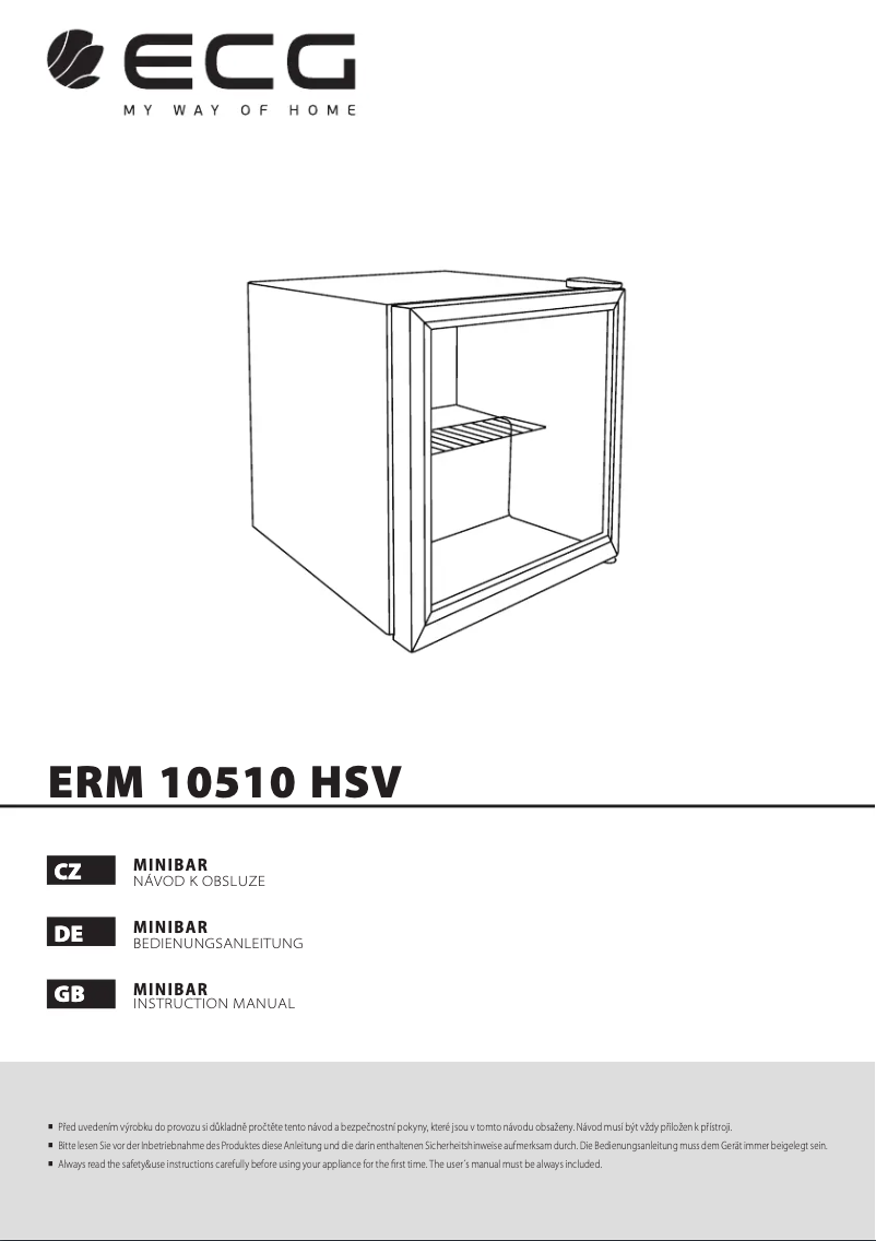 First page image of the manual for ERM 10510 HSV