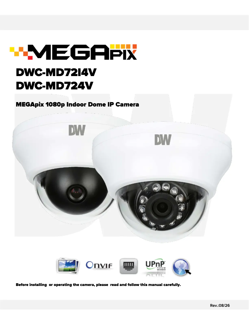 Image de la première page du manuel de l'appareil MegaPix DWC-MD72I4V