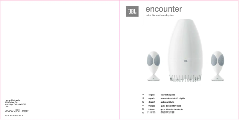 Page 1 de la notice Manuel utilisateur JBL Encounter