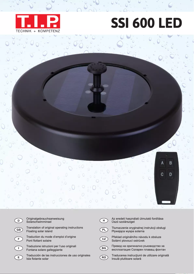 Image de la première page du manuel de l'appareil SSI 600 LED