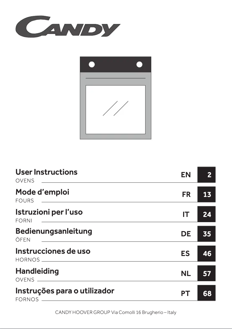 Page 1 de la notice Manuel utilisateur Candy FIDC N100