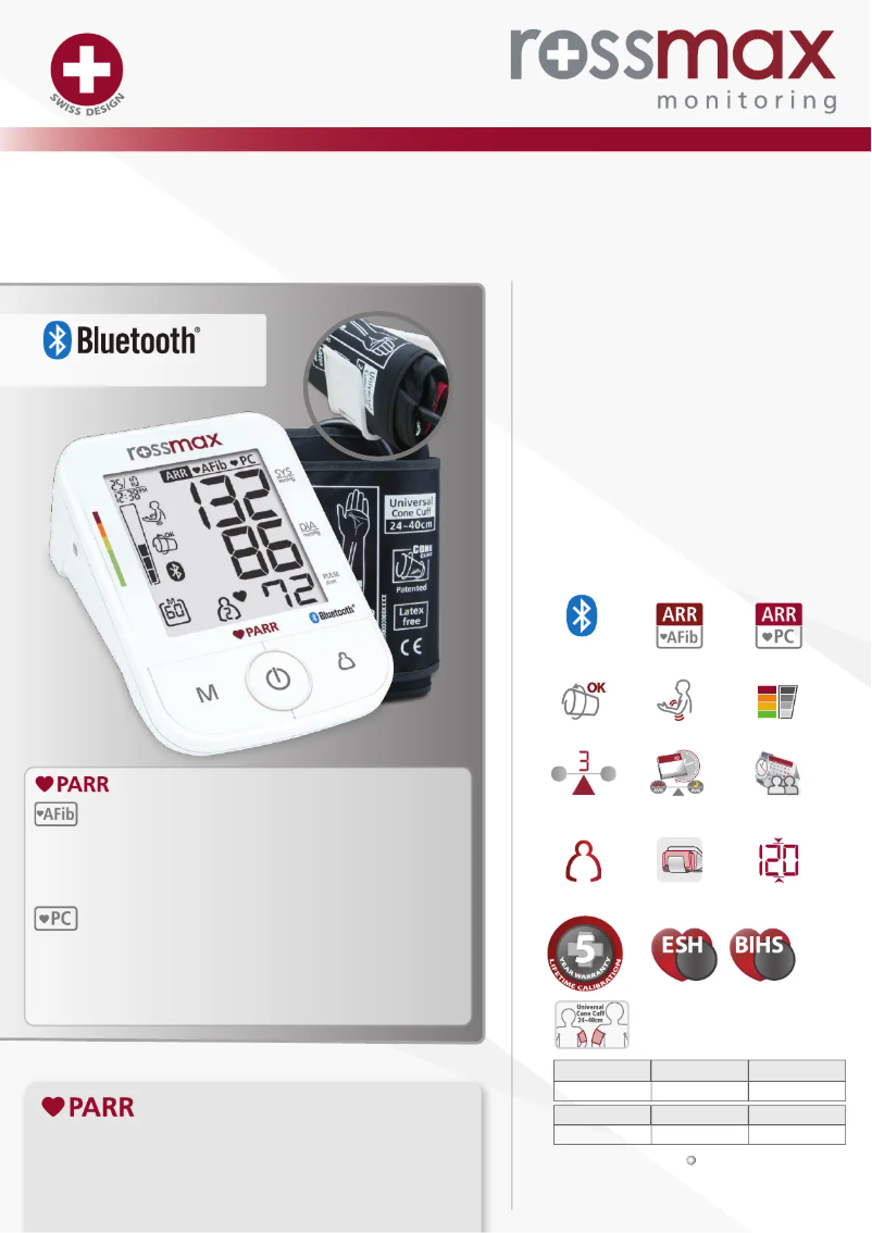 Page n°1 - Brochure Rossmax X5 BT