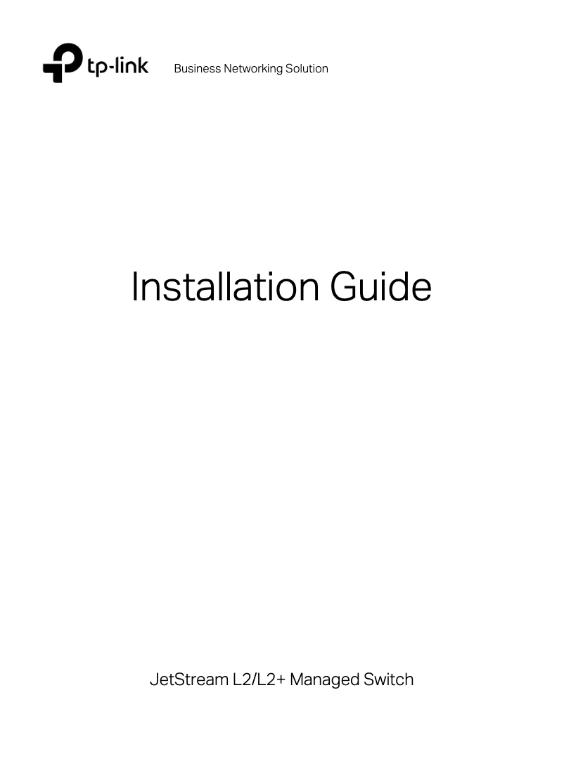 Image de la première page du manuel de l'appareil TL-SG3428X-UPS