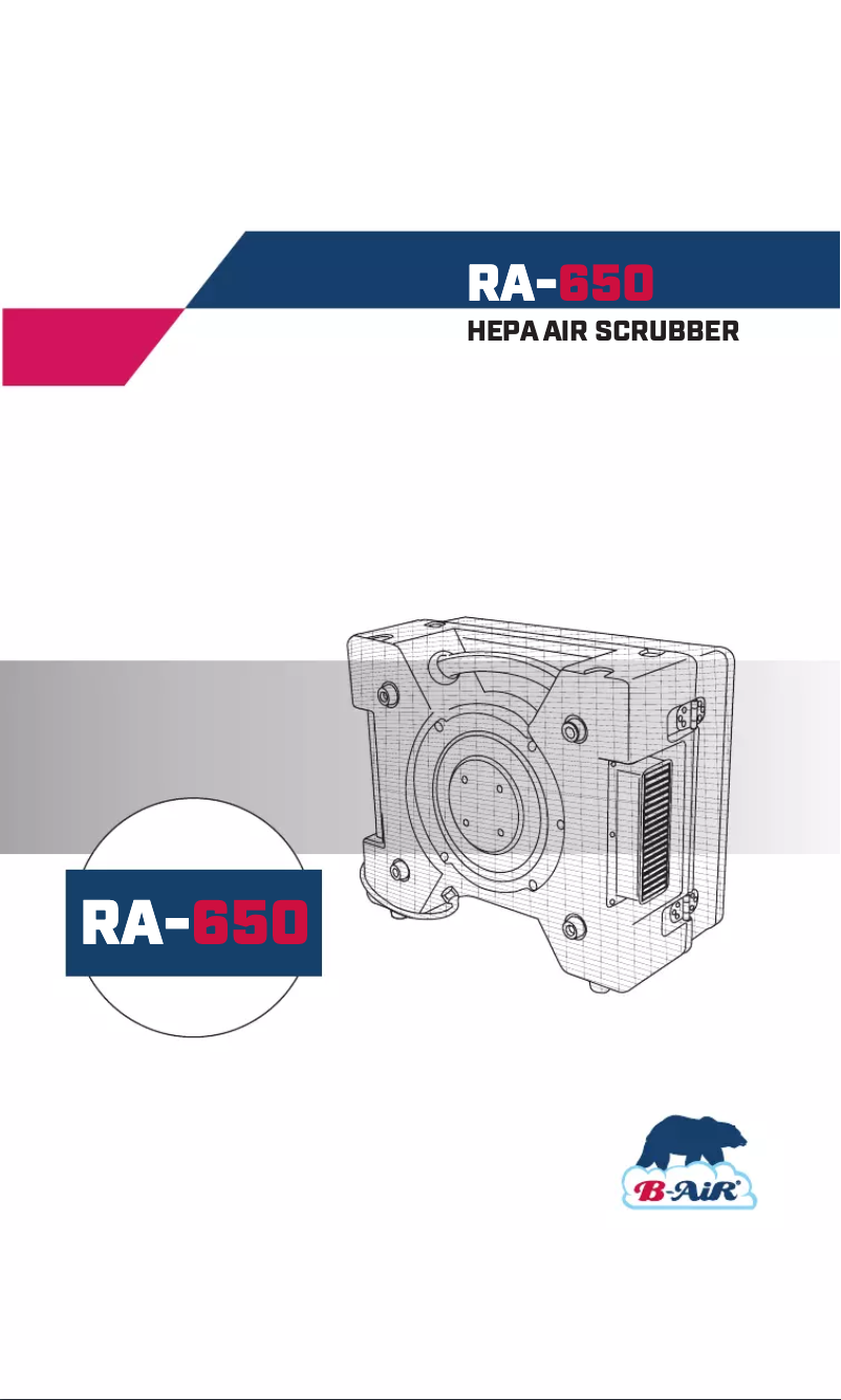 Page 1 de la notice Manuel utilisateur B-Air RA-650