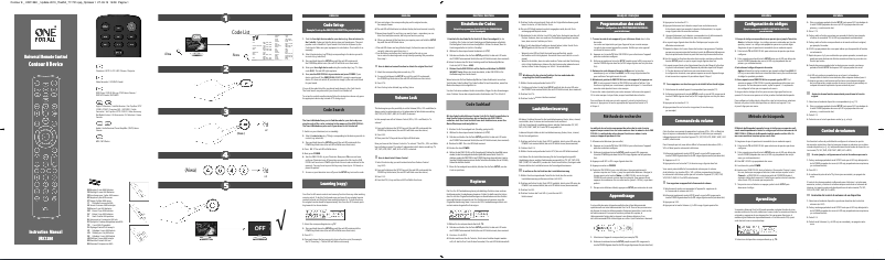 Page 1 de la notice Manuel utilisateur One for all Contour 8 URC 1280