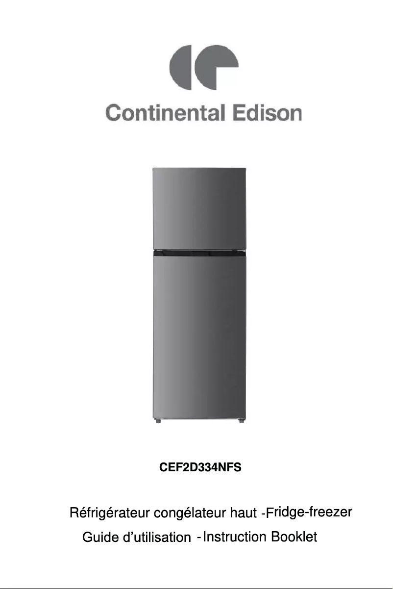 Page n°1 - Manuel utilisateur Continental Edison CEF2D334NFS