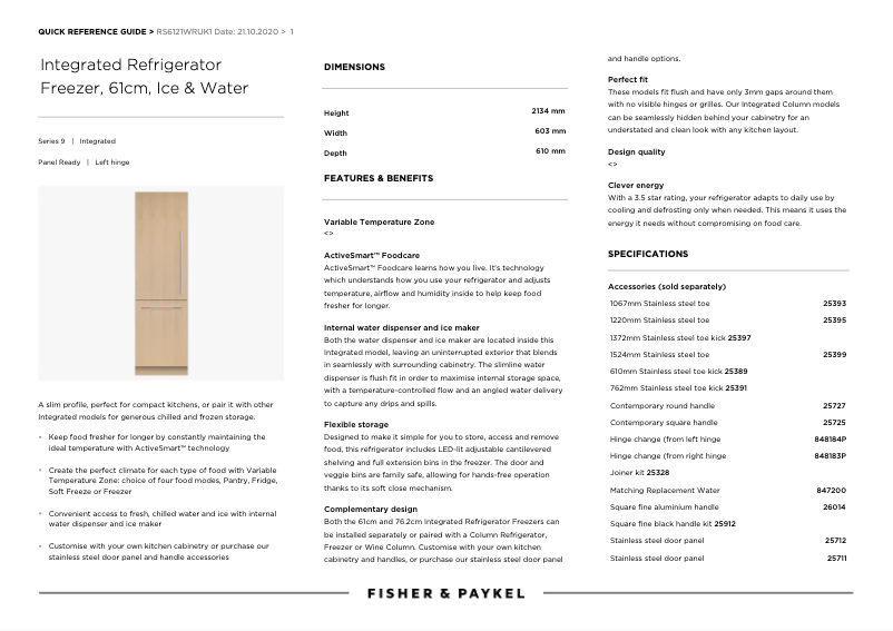 Image de la première page du manuel de l'appareil RS6121WRUK1