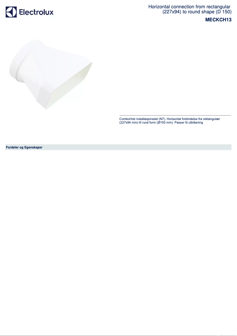 Image de la première page du manuel de l'appareil MECKCH13