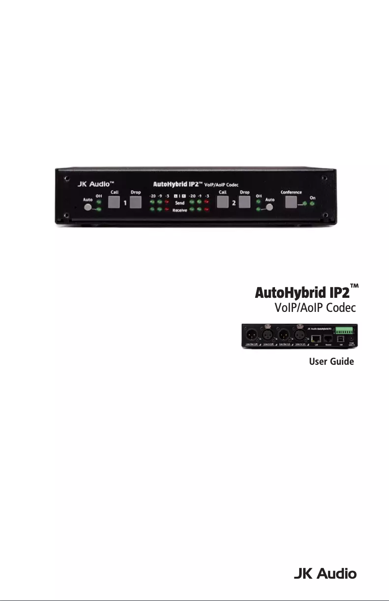 Page n°1 - Manuel utilisateur JK Audio AutoHybrid IP2