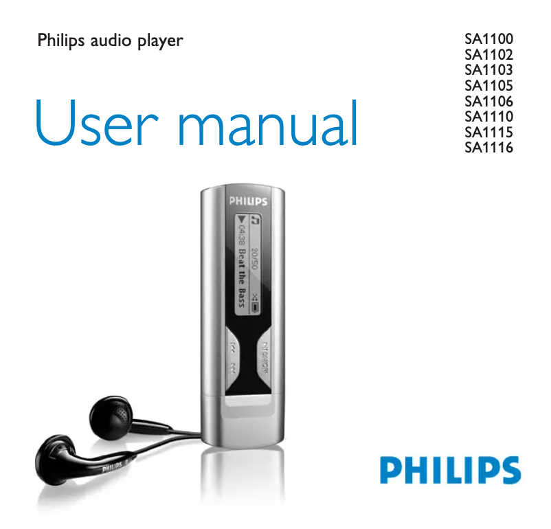 Página 1 del manual Manual de usuario Philips SA1116